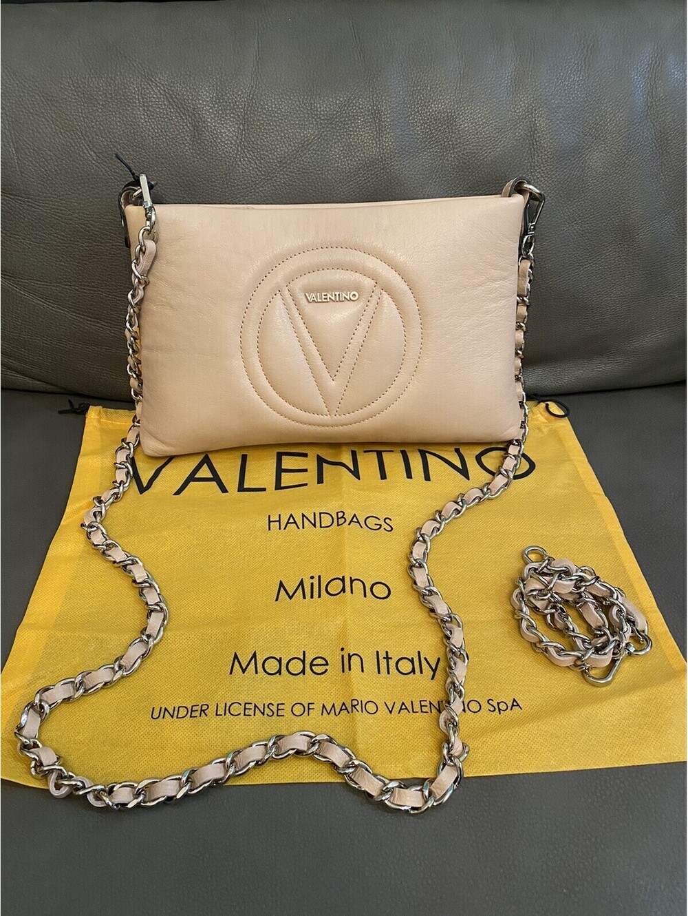 vanille beige 2 in 1 Handbag And crossbody Vanille Pink By Mario Valentino New